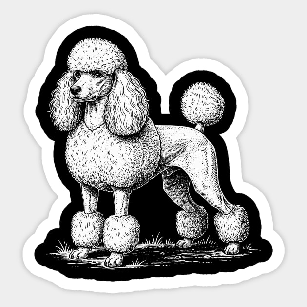 Poodle Sticker by CreativeSage